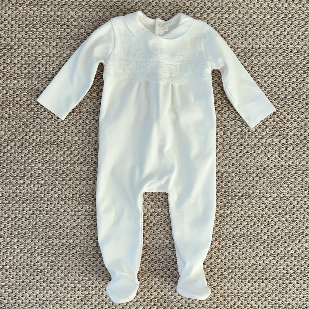 Chloé Kids White Lace Babygrow 18 mo